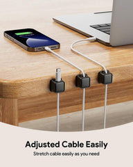 Organizer, Cable Smooth Adjustable Easy Secure Cable Managemen (Pack of 6 Cord)